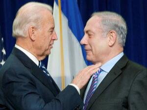 Biden (left), Netanyahu 