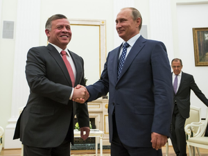 King Abdullah (L) President Putin 