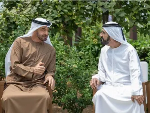  الشيخان محمد بن زايد آل نهيان ومحمد بن راشد آل مكتوم