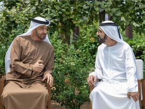  الشيخان محمد بن زايد آل نهيان ومحمد بن راشد آل مكتوم