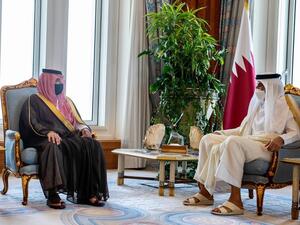 وزير الداخلية السعودي في زيارته الى قطر