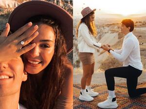 Ebru Şahin 5-Carat Engagement Ring Is Worth One Million TL.. And Her Fiancé Cedi Osman Talks About the Proposal