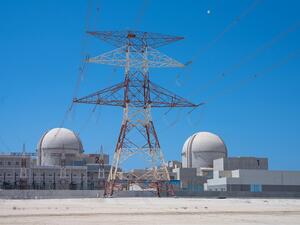 ربط ثاني محطات براكة بشبكة الكهرباء الرئيسية في الدولة ربط ثاني محطات براكة بشبكة الكهرباء الرئيسية في الدولة