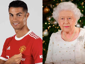 الملكة إليزابيث وكريستيانو رونالدو