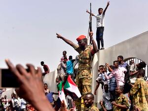 Sudanese celebrate the departure of Omar Al Bashir 
