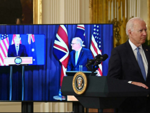 A nuclear-powered submarine technology deal approved