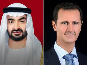 الاسد يهاتف محمد بن زايد