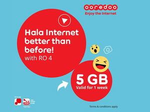 Ooredoo تحدث وتطلق باقات الإنترنت المضافة لعملاء هلا وشهري 