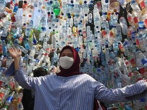 The 4444 tunnel was build from discarded plastic bottles 