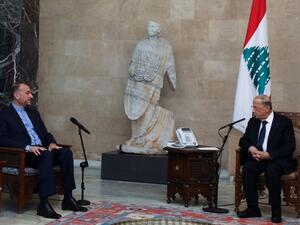 حسين امير عبد اللهيان، والرئيس اللبناني ميشال عون
