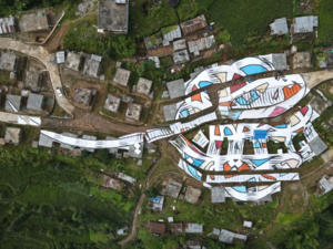 French-Tunisian artist eL Seed unveils new work in Nepal