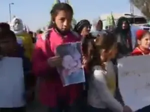 المظاهرة خرجت في قرية كفرنايا بريف مدينة حلب الشمالي