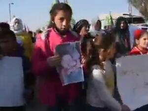 المظاهرة خرجت في قرية كفرنايا بريف مدينة حلب الشمالي