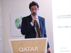 خبير في الاستدامة بمؤسسة قطر يُشدد على "دور المؤسسات غير الربحية في التصدي لتغير المناخ" خلال مؤتمر الأطراف 26