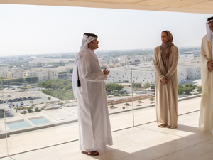 His Highness the Amir of Qatar and His Majesty the Sultan of Oman Welcomed to Qatar Foundation by Her Excellency Sheikha Hind