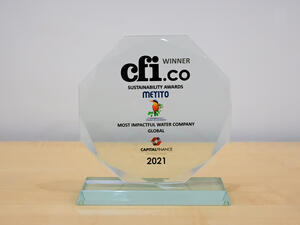 Metito Awarded the Most Impactful Water Company 2021 by CFI.co - Capital Finance International