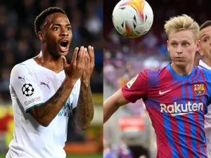 Raheem Sterling and Frenkie de Jong (Photo: AFP)