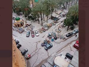 سقوط الثلج في محافظة الإسكندرية