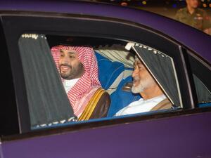 محمد بن سلمان برفقة السلطان هيثم بن طارق 
