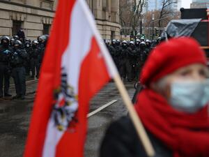 protesters shouted slogans and clashed with the police.