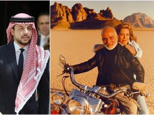 الملك الحسين بن طلال وحفيده الأمير الحسين بن عبدالله