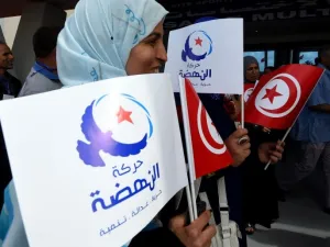 متظاهرون من حزب النهضة التونسي