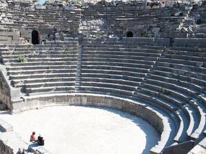 An ancient theater in Umm Qais 