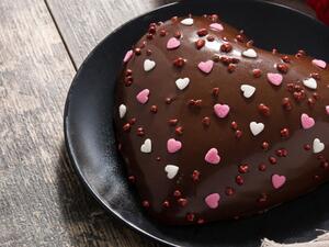 كعكة شوكولاتة الفلانتين (نباتية)