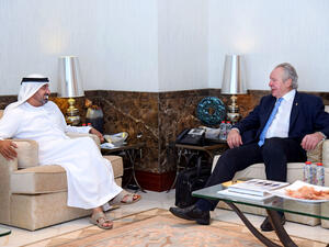 Senior World Rugby Delegation Meets With HH Sheikh Ahmed At Emirates Group Headquarters