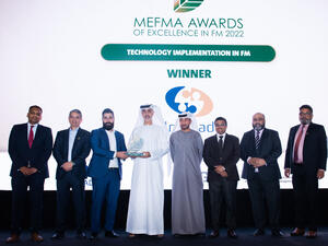 خلال الحدث مجموعة إمداد تفوز بجائزة ميفما للتميز في إدارة المرافق لعام 2022م تقديراً لالتزامها المستدام بالابتكار التقني