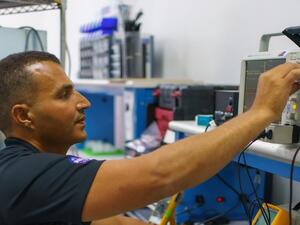 Loay Elbasyouni is from the Gaza Strip