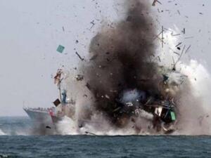 تدمير زورق في البحر الأحمر