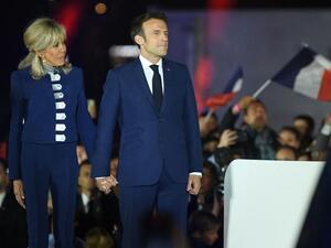 Macron and wife 