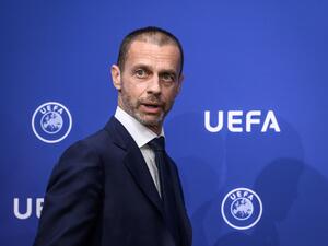 UEFA President Aleksander Ceferin arrives to address a press conference following an UEFA executive meeting on April 7, 2022 in Nyon, as UEFA is expected to adopt an overhaul of the Financial Fair Play (FFP) system introduced in 2010 to stop clubs piling up debts in their pursuit of trophies. (Photo by Fabrice COFFRINI / AFP) UEFA President Aleksander Ceferin arrives to address a press conference following an UEFA executive meeting on April 7, 2022 in Nyon, as UEFA is expected to adopt an overhaul of the Financial Fair Play (FFP) system introduced in 2010 to stop clubs piling up debts in their pursuit of trophies. (Photo by Fabrice COFFRINI / AFP)