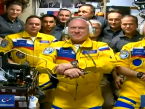 Blue and Yellow Cosmonauts