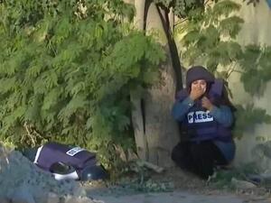 اعتبر البيان ان الشهيدة ايقونة اعلامية وهي تنقل بشكل مباشر من الميدان اخبار النضال الفلسطيني 