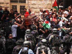 جنازة الصحافية الفلسطينية شيرين أبو عاقلة 