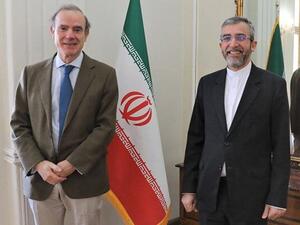 Mora (L) with Ali Bagheri