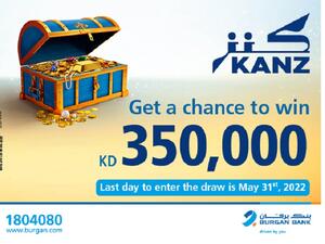 Burgan Bank to Soon Announce the Kd350,000 Winner of Kanz Account Semi-annual Draw 