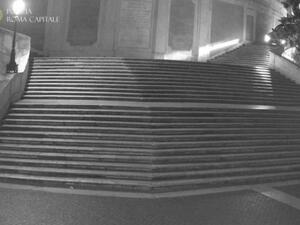 man who drove a Maserati down the Spanish Steps outside of the Trinità dei Monti church was charged