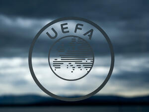 UEFA logo (Photo by FABRICE COFFRINI / AFP) UEFA logo (Photo by FABRICE COFFRINI / AFP)