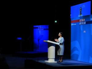 Priti Patel protest