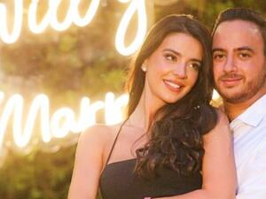 بيرلا حلو مع زوجها مارسيل طالب