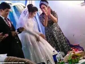 عريس يلكم زوجته في حفل زفافهما لسبب صادم