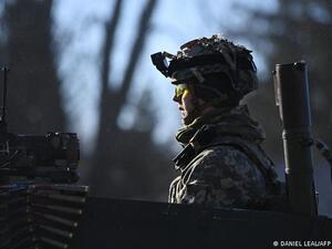 A Ukraine soldier near Kyiv