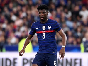 Fance's midfielder Aurelien Tchouameni controls the ball during the UEFA Nations League - League A Group 1 first leg football match between France and Denmark at the Stade de France in Saint-Denis, north of Paris, on June 3, 2022. (Photo by FRANCK FIFE / AFP) Fance's midfielder Aurelien Tchouameni controls the ball during the UEFA Nations League - League A Group 1 first leg football match between France and Denmark at the Stade de France in Saint-Denis, north of Paris, on June 3, 2022. (Photo by FRANCK FIFE / AFP)