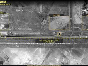  استهدف القصف 3 مستودعات لميليشيات إيرانية في منطقة مطار دمشق الدولي