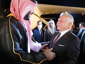 Prince Mohammad (L) with King Abdullah 