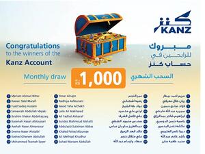 Burgan Bank Announces the Names of the Monthly Draw Winners of Kanz Account