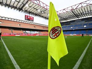 he logo of AC Milan is pictured on a corner flag prior to the Italian Serie A football match AC Milan vs Sassuolo at the San Siro stadium in Milan. AC Milan announced that its current owners, investment fund Elliot Advisors, have agreed to sell the newly-crowned Italian A champions to rival fund RedBird for 1.2 billion euros ($1.3 billion). (Photo by MIGUEL MEDINA / AFP)  he logo of AC Milan is pictured on a corner flag prior to the Italian Serie A football match AC Milan vs Sassuolo at the San Siro stadium in Milan. AC Milan announced that its current owners, investment fund Elliot Advisors, have agreed to sell the newly-crowned Italian A champions to rival fund RedBird for 1.2 billion euros ($1.3 billion). (Photo by MIGUEL MEDINA / AFP)